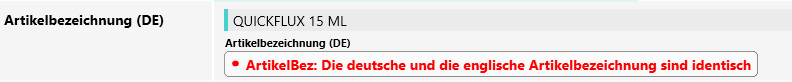 Anzeige der Fehlermeldung beim betroffenen Attribut